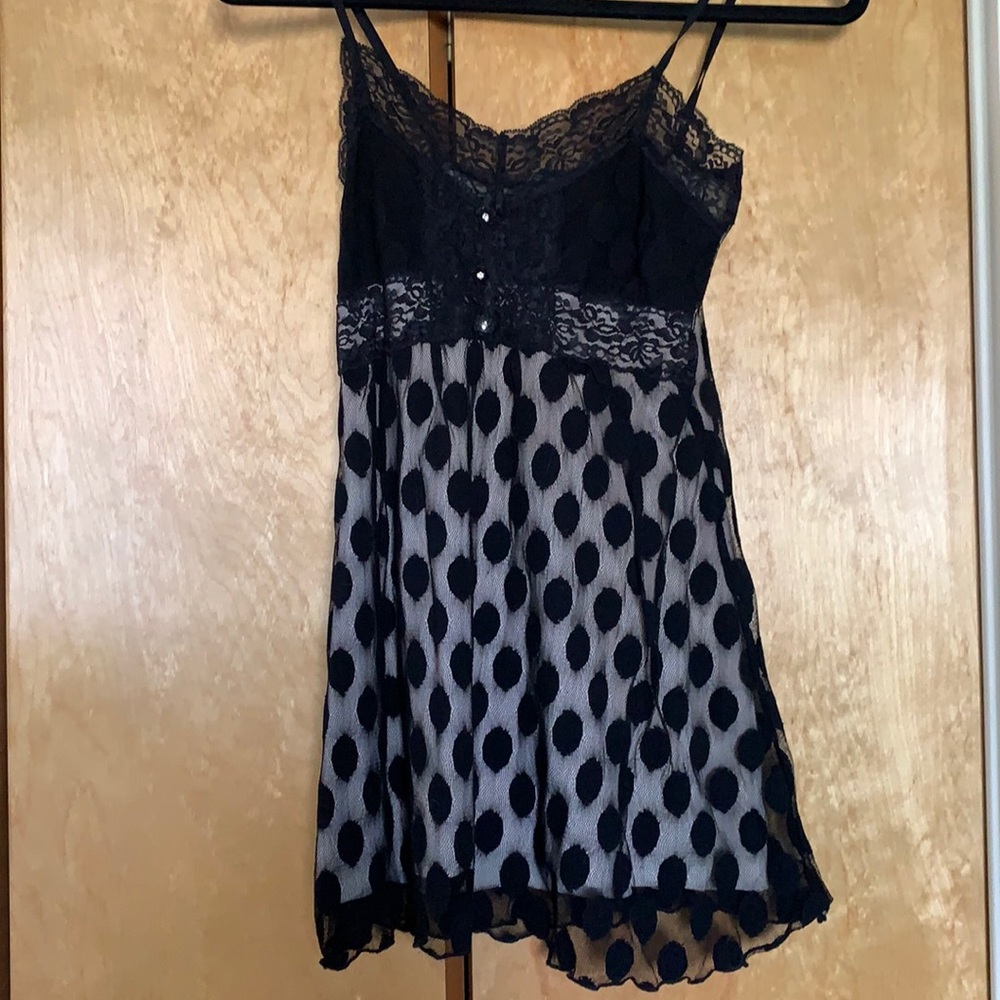 Guess black polka dot tank top
